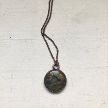Load image into Gallery viewer, Moss Agate Full Moon Necklace #2 - Ready to Ship