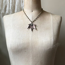 Load image into Gallery viewer, Electroformed Maple Leaf with Labradorite Necklace (Small) - Ready to Ship