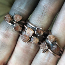 Load image into Gallery viewer, Raw Sunstone Stacking Ring - Ready to Ship