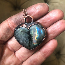 Load image into Gallery viewer, Labradorite Heart Necklace #1