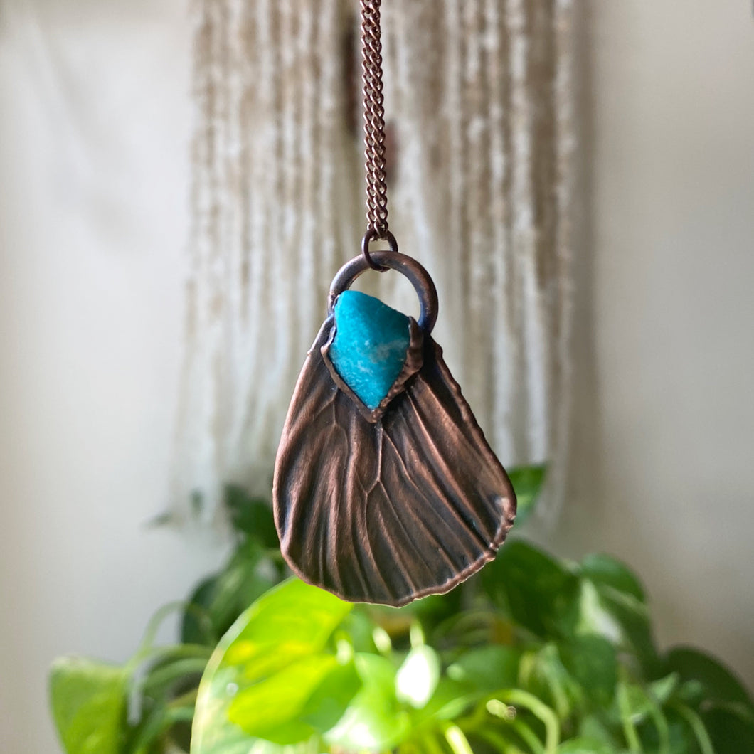 Butterfly Wing & Amazonite Necklace