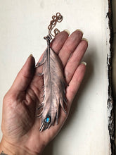 Load image into Gallery viewer, Electroformed Feather and Labradorite Necklace #3 - Moksha Collection
