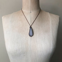 Load image into Gallery viewer, White Druzy Necklace (Teardrop)- Ready to Ship
