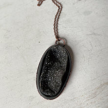 Load image into Gallery viewer, Black Onyx Druzy Necklace #1 - Ready to Ship