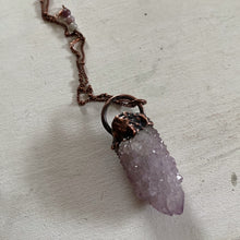 Load image into Gallery viewer, Amethyst Spirit Quartz Necklace with Purple Agate Accent Chain #1 - Ready to Ship