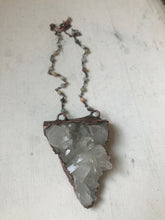 Load image into Gallery viewer, Clear Quartz Statement Necklace with Amazonite Chain - Ready to Ship
