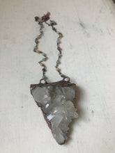 Load image into Gallery viewer, Clear Quartz Statement Necklace with Amazonite Chain - Ready to Ship