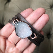Load image into Gallery viewer, White Druzy Wrap Bracelet/Choker #1 - Ready to Ship