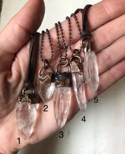 Load image into Gallery viewer, Raw Clear Quartz Point Necklace (Satya Collection)