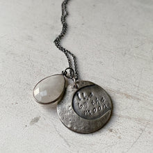Load image into Gallery viewer, Live By the Moon Necklace with Rainbow Moonstone (Large)- Ready to Ship