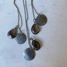 Load image into Gallery viewer, New Moon in Taurus &quot;live by the moon&quot; Sterling Silver &amp; Smoky Quartz Necklace - Ready to Ship
