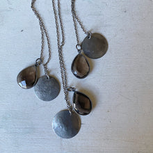 Load image into Gallery viewer, New Moon in Taurus "live by the moon" Sterling Silver & Smoky Quartz Necklace - Ready to Ship