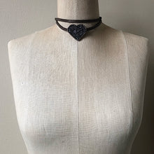 Load image into Gallery viewer, Amethyst Druzy Heart Wrap Bracelet/Choker - Snow Moon Collection