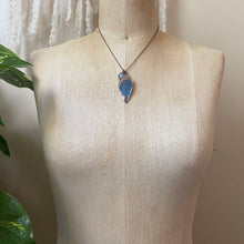 Load image into Gallery viewer, Small Macaw Feather & Rainbow Moonstone Necklace - Ready to Ship