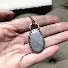 Load image into Gallery viewer, Silver Obsidian Necklace #2