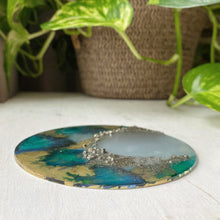 Load image into Gallery viewer, Crescent Moon and Pyrite Scrying Mirror - Ready to Ship