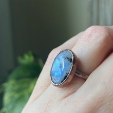 Load image into Gallery viewer, Rainbow Moonstone Ring (Size 5.5) - Ready to Ship