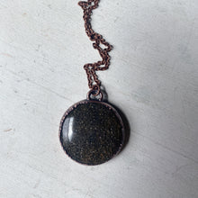 Load image into Gallery viewer, Black Sunstone Full Moon Necklace #2 - Ready to Ship