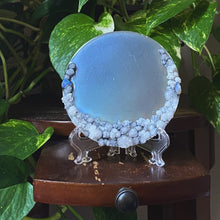 Load image into Gallery viewer, Clear Quartz Druzy & Opal Scrying Mirror - Ready to Ship