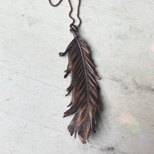 Load image into Gallery viewer, Electroformed Wild Feather Necklace