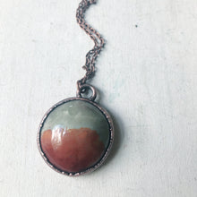 Load image into Gallery viewer, Polychrome Jasper Moon Necklace #3