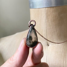 Load image into Gallery viewer, Moss Agate Teardrop Necklace #1- Ready to Ship