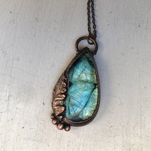 Load image into Gallery viewer, Labradorite & Fern Necklace - Ready to Ship