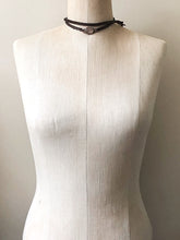 Load image into Gallery viewer, Golden Rutilated Quartz & Leather Wrap Bracelet/Choker #2 (Icarus Soaring Collection)