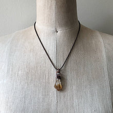 Load image into Gallery viewer, Raw Citrine Ball Chain Necklace (Icarus Soaring)
