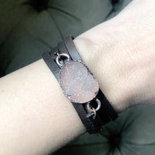 Load image into Gallery viewer, White Druzy Wrap Bracelet/Choker - Ready to Ship