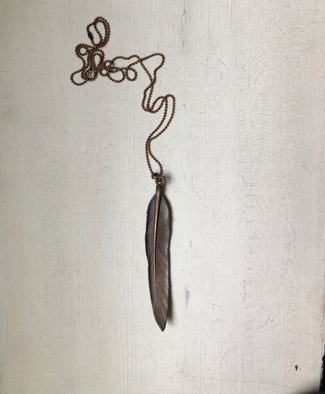 Electroformed Feather Necklace #2 (Satya Collection)