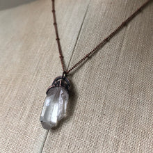 Load image into Gallery viewer, Raw Clear Quartz Double Point Necklace - Ready to Ship