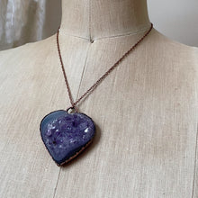 Load image into Gallery viewer, Druzy “Broken Open” Heart Necklace #3 - Ready to Ship
