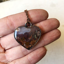 Load image into Gallery viewer, Moss Agate Heart Necklace