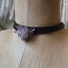 Load image into Gallery viewer, Vera Cruz Amethyst & Leather Choker #2 - Ready to Ship