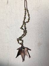 Load image into Gallery viewer, Electroformed Maple Leaf with Labradorite Necklace (Small) - Ready to Ship
