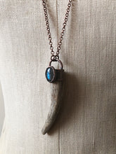 Load image into Gallery viewer, Labradorite & Naturally Shed Deer Antler Tip Necklace #3