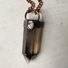 Load image into Gallery viewer, Large Polished Smoky Quartz with Ocean Jasper Point Necklace - Ready to Ship