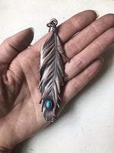 Load image into Gallery viewer, Electroformed Feather and Labradorite Necklace #1 - Moksha Collection