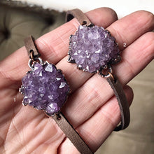 Load image into Gallery viewer, Amethyst Rosette Wrap Bracelet/Choker