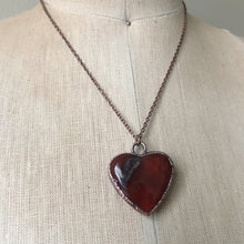 Load image into Gallery viewer, Carnelian Heart Necklace #4