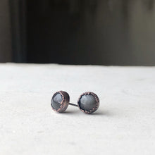 Load image into Gallery viewer, Round Grey Moonstone Earrings #2- Ready to Ship