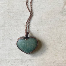 Load image into Gallery viewer, Amazonite Heart Necklace #1 - Ready to Ship
