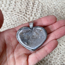 Load image into Gallery viewer, Agate Druzy “Broken Open” Heart Necklace #2 - Ready to Ship