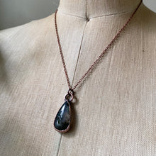 Load image into Gallery viewer, Moss Agate Teardrop Necklace #1- Ready to Ship