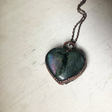 Load image into Gallery viewer, Labradorite Heart Necklace #1