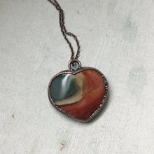 Load image into Gallery viewer, Polychrome Jasper Heart Necklace #4