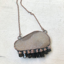 Load image into Gallery viewer, Druzy and Dravite Statement Necklace - Ready to Ship