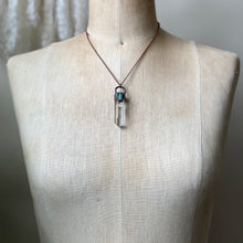 Load image into Gallery viewer, Clear Quartz Point & Raw Opal Necklace #6 - Ready to Ship