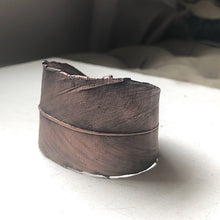 Load image into Gallery viewer, Electroformed Feather Wide Cuff Bracelet - Moksha Collection